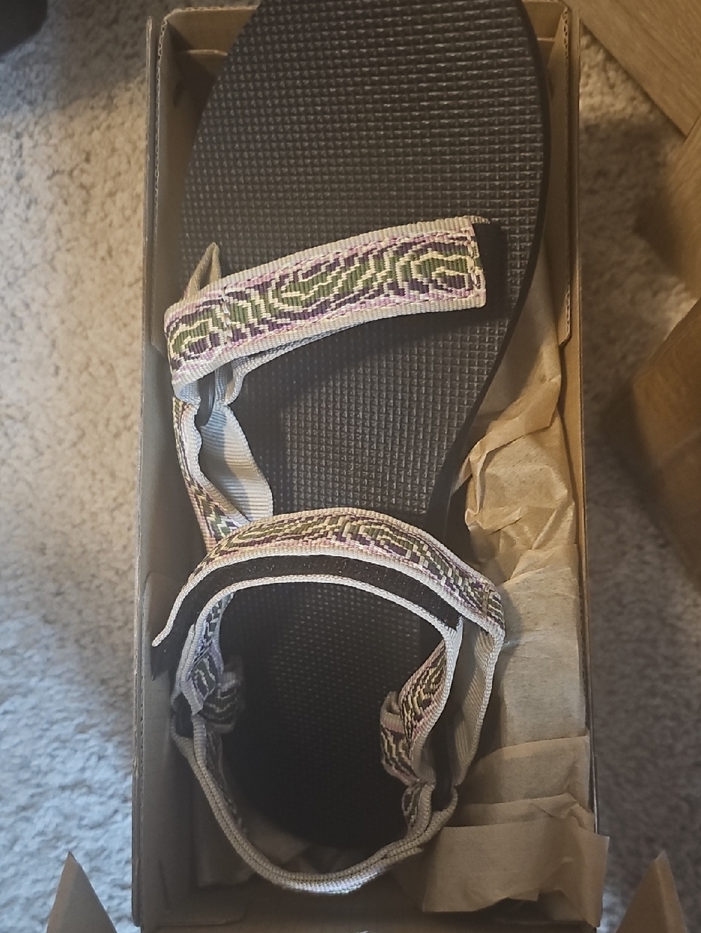 Teva Women's Black Sandals with Multi-Color Straps